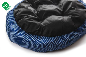JK ANIMALS, pelíšek Ring, pohodlný pelíšek pro psy, modré proužky, 60×14 cm © copyright jk animals, všechna práva vyhrazena