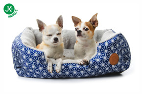 JK ANIMALS, pelíšek Blue, pohodlný pelíšek pro psy, modrý - hvězdy, 61×49×17 cm © copyright jk animals, všechna práva vyhrazena
