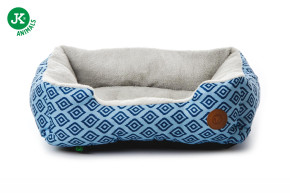 JK ANIMALS, pelíšek Blue, pohodlný pelíšek pro psy, modrý - karo, 61×49×17 cm © copyright jk animals, všechna práva vyhrazena