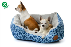JK ANIMALS, pelíšek Blue, pohodlný pelíšek pro psy, modrý - karo, 61×49×17 cm © copyright jk animals, všechna práva vyhrazena