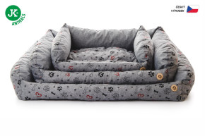 JK ANIMALS, kanape Grey Lux M, pohodlné kanape pro malé a střední psy, 65×45×20 cm © copyright jk animals, všechna práva vyhrazena