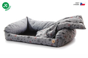 JK ANIMALS, kanape Grey Lux L, pohodlné kanape pro střední a velké psy, 90×65×20 cm © copyright jk animals, všechna práva vyhrazena