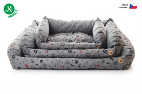 JK ANIMALS, kanape Grey Lux L, pohodlné kanape pro střední a velké psy, 90×65×20 cm © copyright jk animals, všechna práva vyhrazena