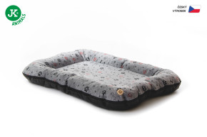 JK ANIMALS, poduška Grey Lux M, pohodlná poduška pro malé a střední psy, 70×45 cm © copyright jk animals, všechna práva vyhrazena