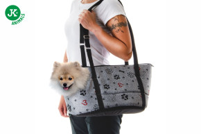 JK ANIMALS, taška Grey Lux S, stylová taška pro malé psy, šedá, 40×24×24 cm © copyright jk animals, všechna práva vyhrazena
