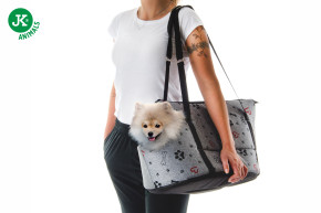JK ANIMALS, taška Grey Lux M, stylová taška pro malé a střední psy, šedá, 50×30×31 cm © copyright jk animals, všechna práva vyhrazena