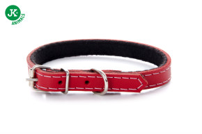 JK ANIMALS, kožený obojek JK Classic pro psy, červený, 1,2×35 cm © copyright jk animals, všechna práva vyhrazena