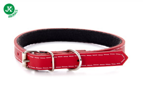 JK ANIMALS, kožený obojek JK Classic pro psy, červený, 1,4×40 cm © copyright jk animals, všechna práva vyhrazena