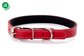 JK ANIMALS, kožený obojek JK Classic pro psy, červený, 1,6×45 cm © copyright jk animals, všechna práva vyhrazena
