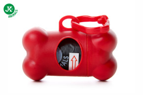 JK ANIMALS, Plastový zásobník kost na sáčky pro psí exkrementy, obsahuje 2 role sáčků  © copyright jk animals, všechna práva vyhrazena